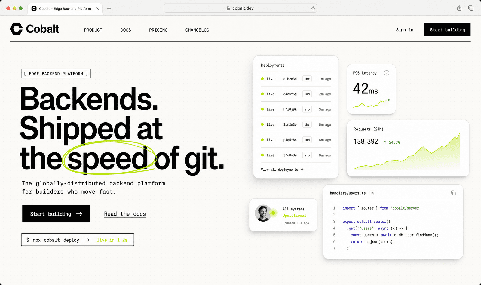 An example website stackForm built for a software company
